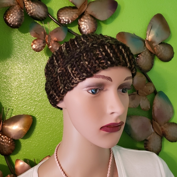 Handmade Knit Camo Earwarmer Or Headband - Picture 2 of 4